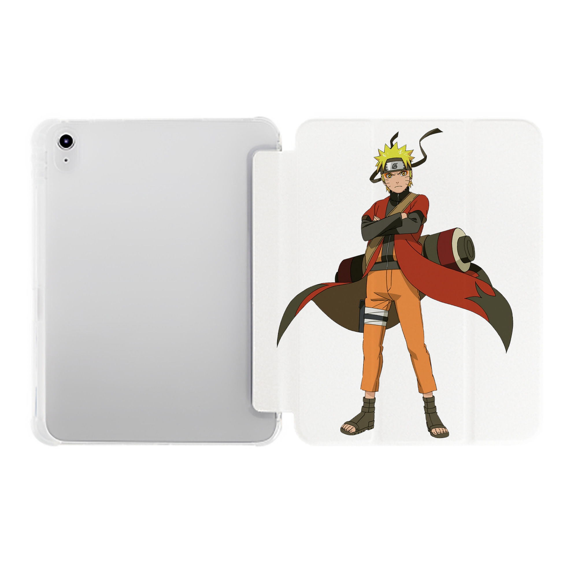 （画像用） NARUTO -ナルト- うずまき ナルト Uzumaki Naruto IPad ケース ペン収納付き 三つ折りスタンド PUレザー×シリコン 対応機種9.5/10.5/10.9インチ